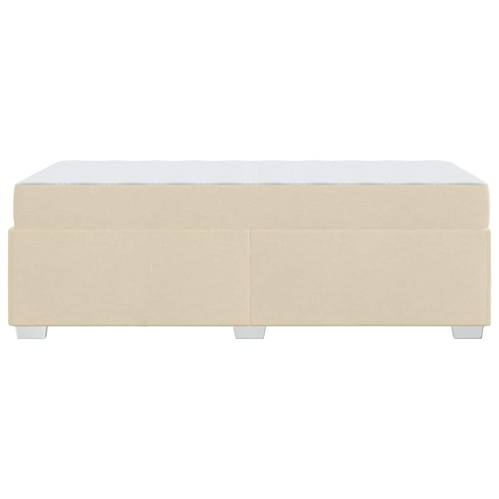 vidaXL Σκελετός Κρεβατιού με στρώμα Κρεμ 90 x 200 cm ύφασμα
