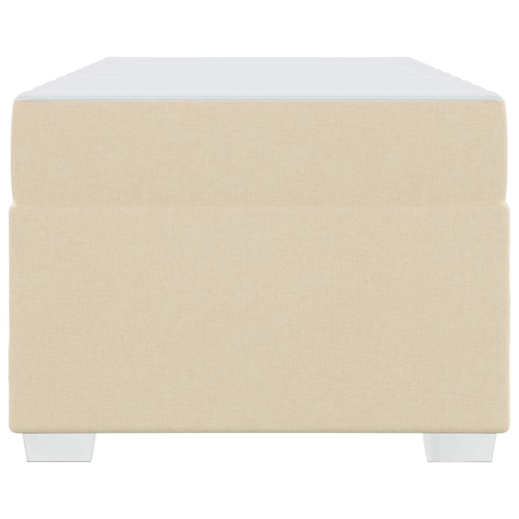 vidaXL Σκελετός Κρεβατιού με στρώμα Κρεμ 100 x 200 cm ύφασμα