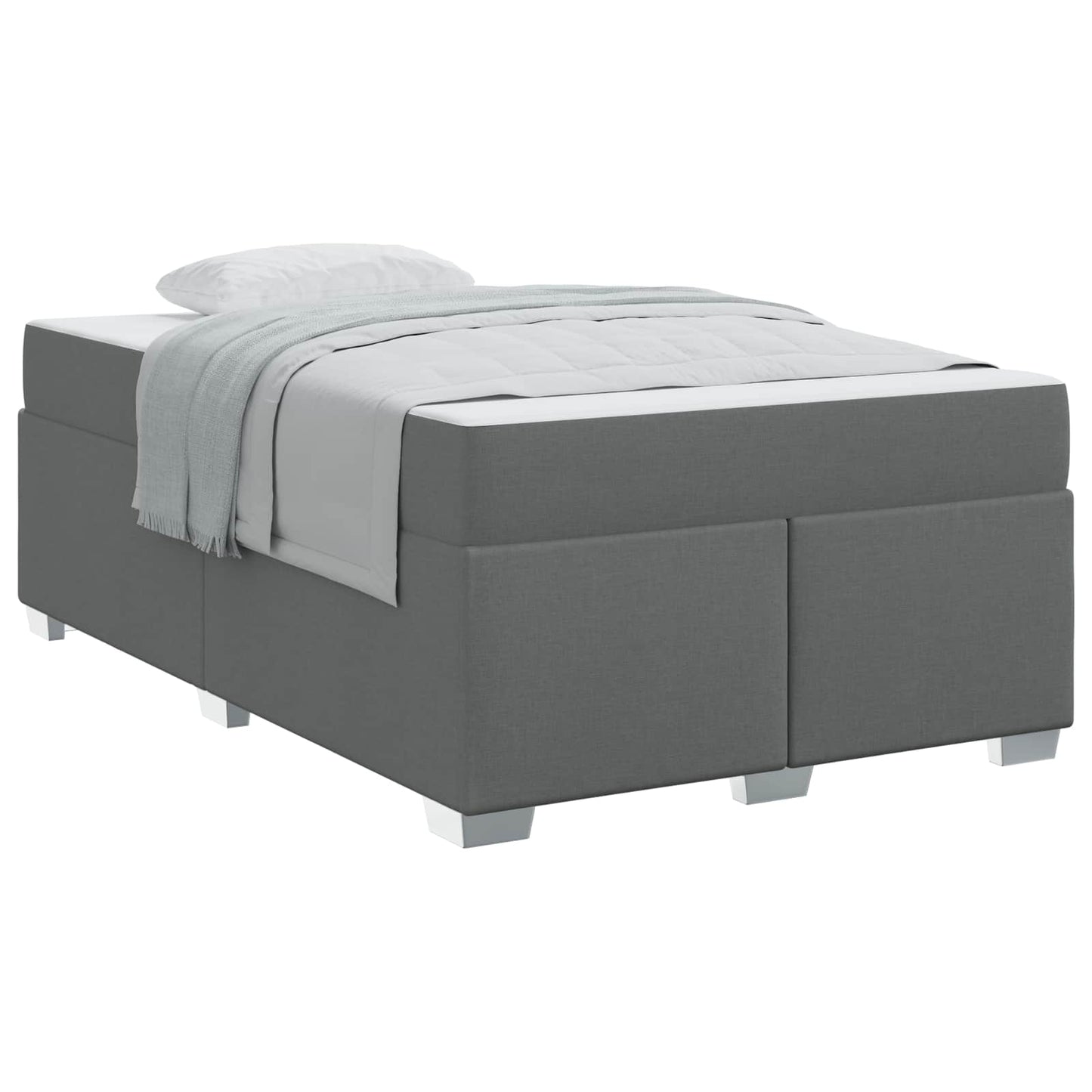 vidaXL Σκελετός Κρεβατιού Σκούρο γκρι 120 x 190 cm ύφασμα