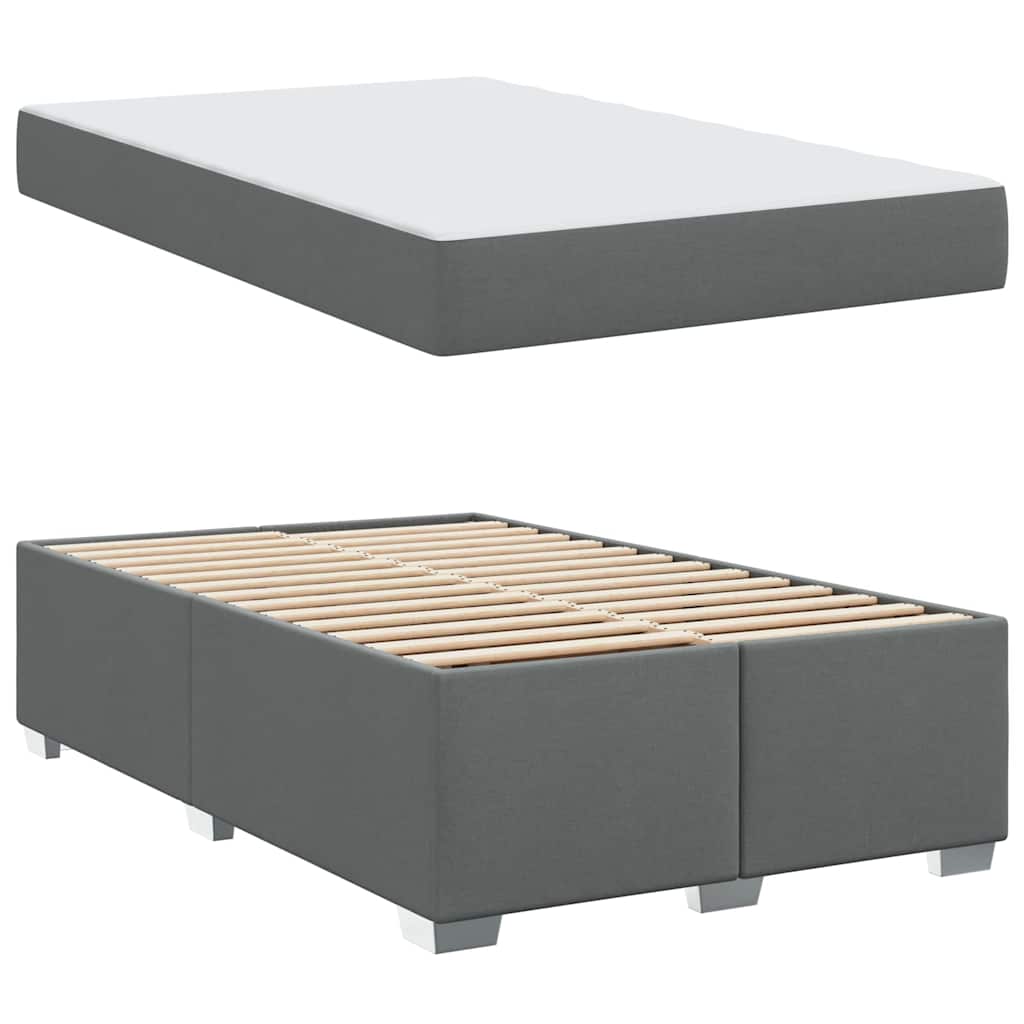 vidaXL Σκελετός Κρεβατιού Σκούρο γκρι 120 x 190 cm ύφασμα