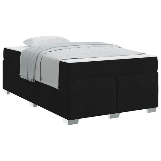 vidaXL Σκελετός Κρεβατιού με στρώμα Μαύρο 120 x 190 cm ύφασμα