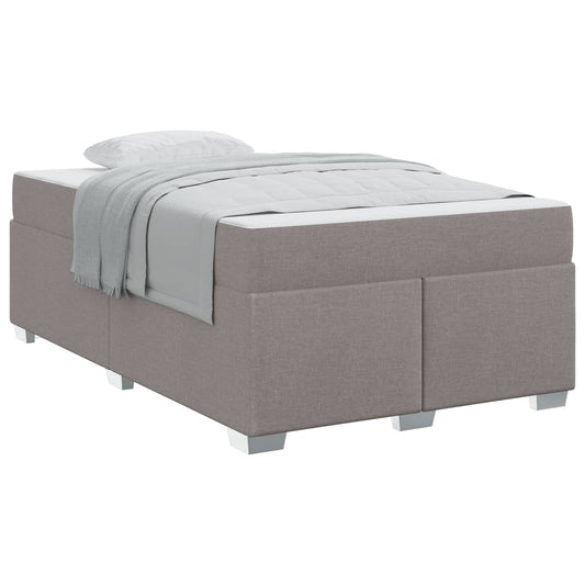 vidaXL Σκελετός Κρεβατιού με στρώμα Taupe 120 x 190 cm ύφασμα