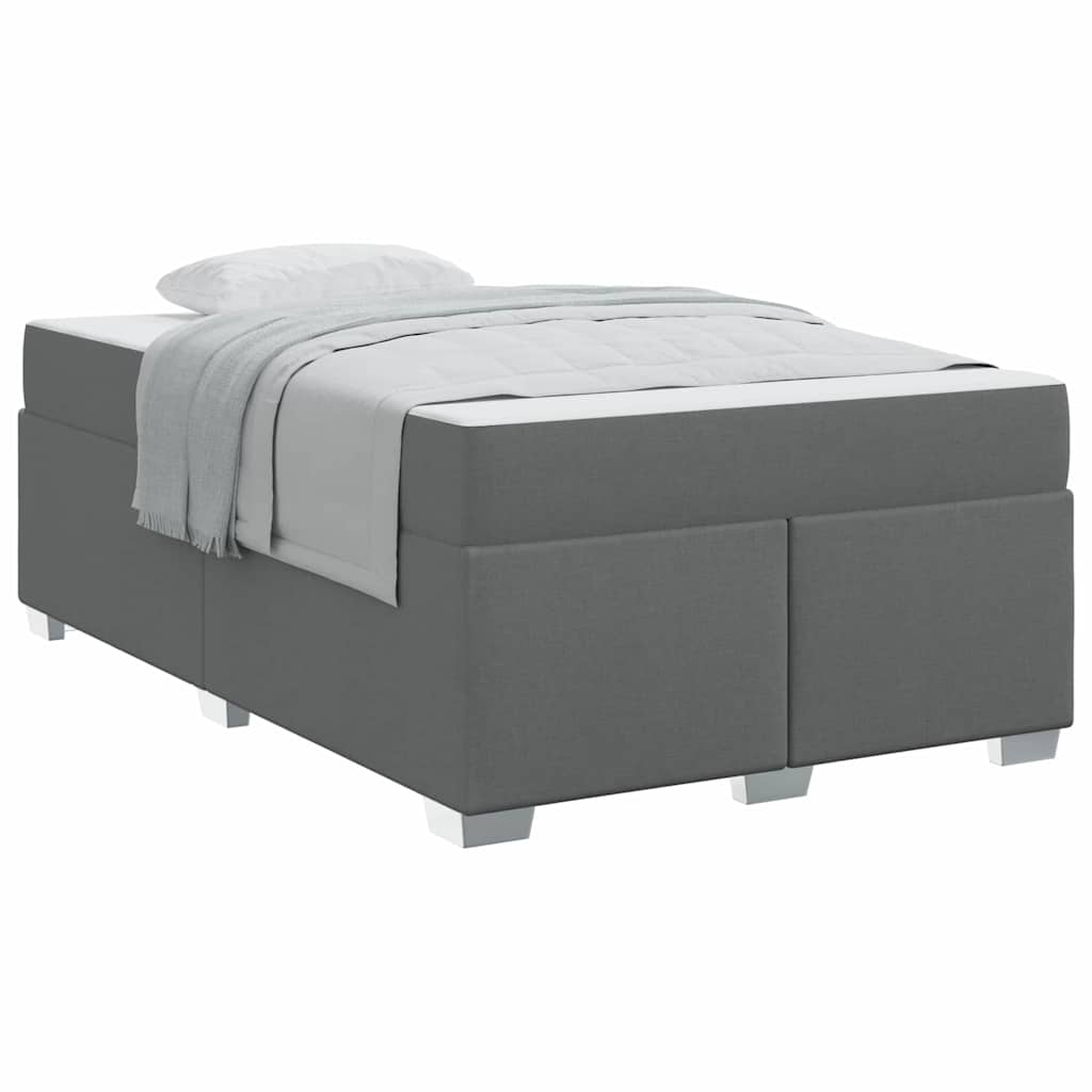vidaXL Σκελετός Κρεβατιού Σκούρο γκρι 120 x 200 cm ύφασμα