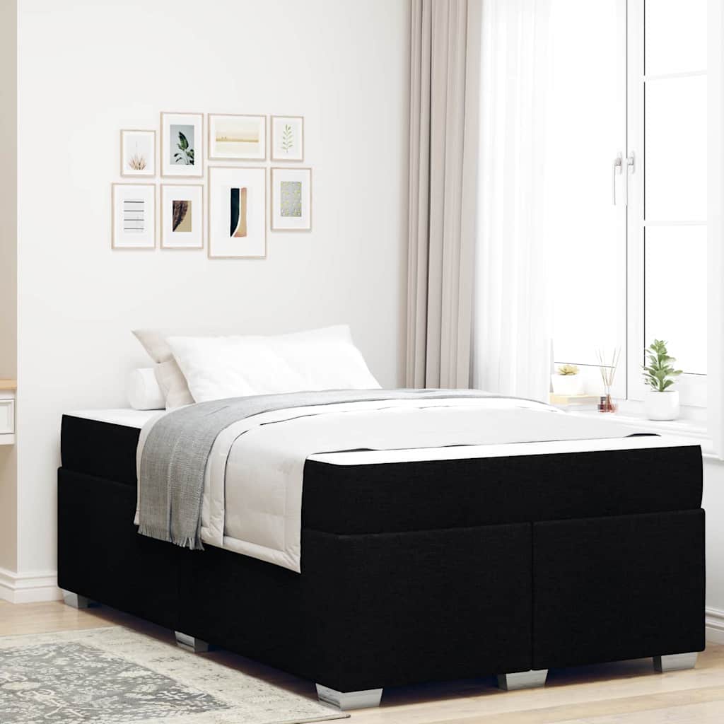 vidaXL Σκελετός Κρεβατιού Μαύρο 120 x 200 cm ύφασμα