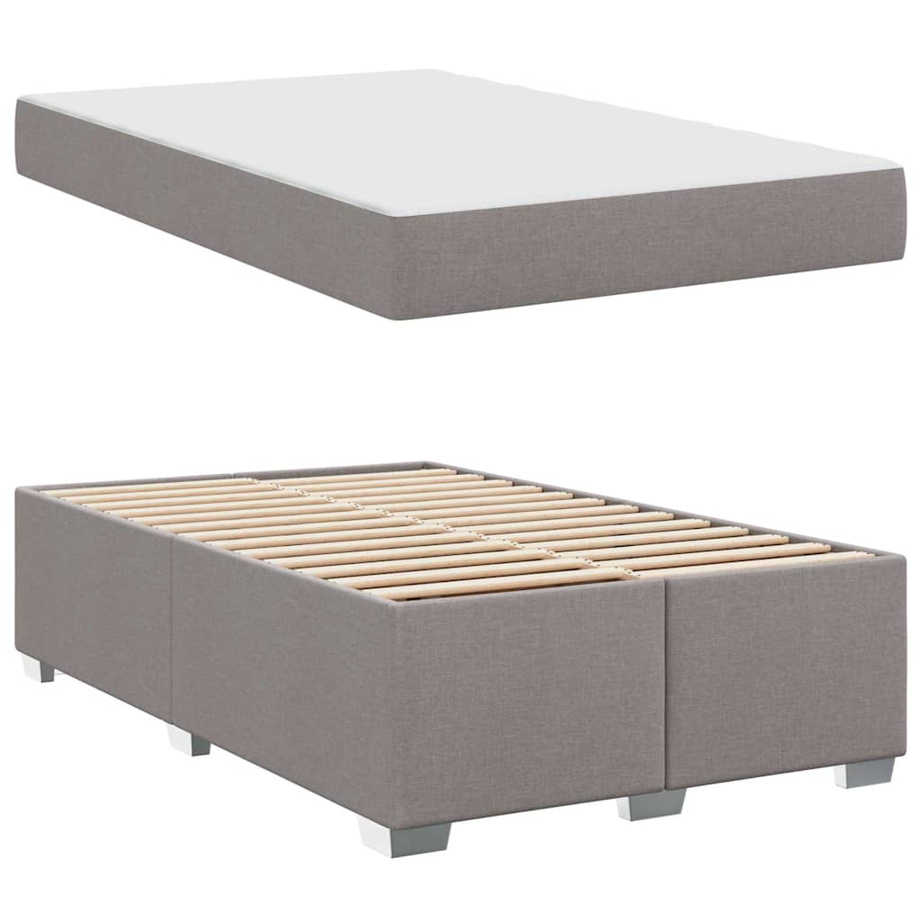 vidaXL Σκελετός Κρεβατιού με στρώμα Taupe 120 x 200 cm ύφασμα