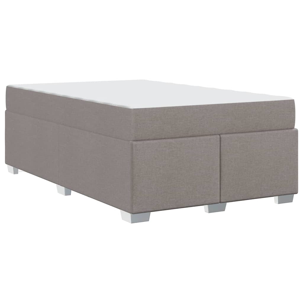 vidaXL Σκελετός Κρεβατιού με στρώμα Taupe 120 x 200 cm ύφασμα