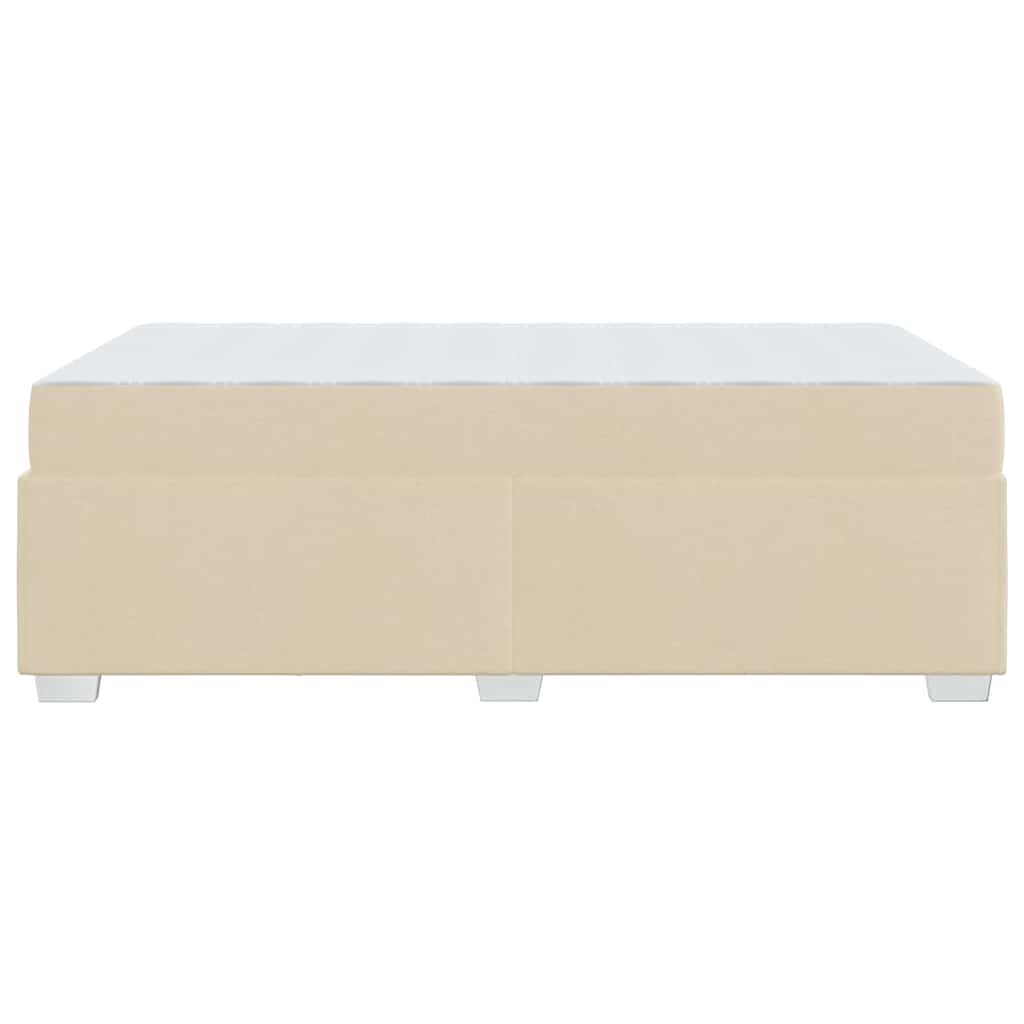 vidaXL Σκελετός Κρεβατιού με στρώμα Κρεμ 120 x 200 cm ύφασμα