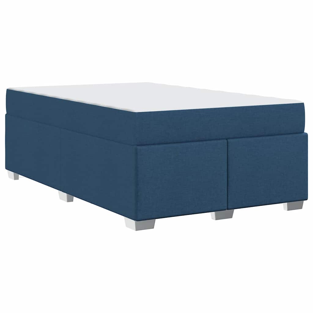 vidaXL Σκελετός Κρεβατιού με στρώμα Μπλε 120 x 200 cm ύφασμα