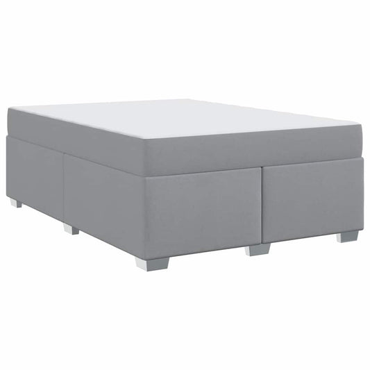 vidaXL Σκελετός Κρεβατιού Ανοιχτό γκρι 140 x 200 cm ύφασμα