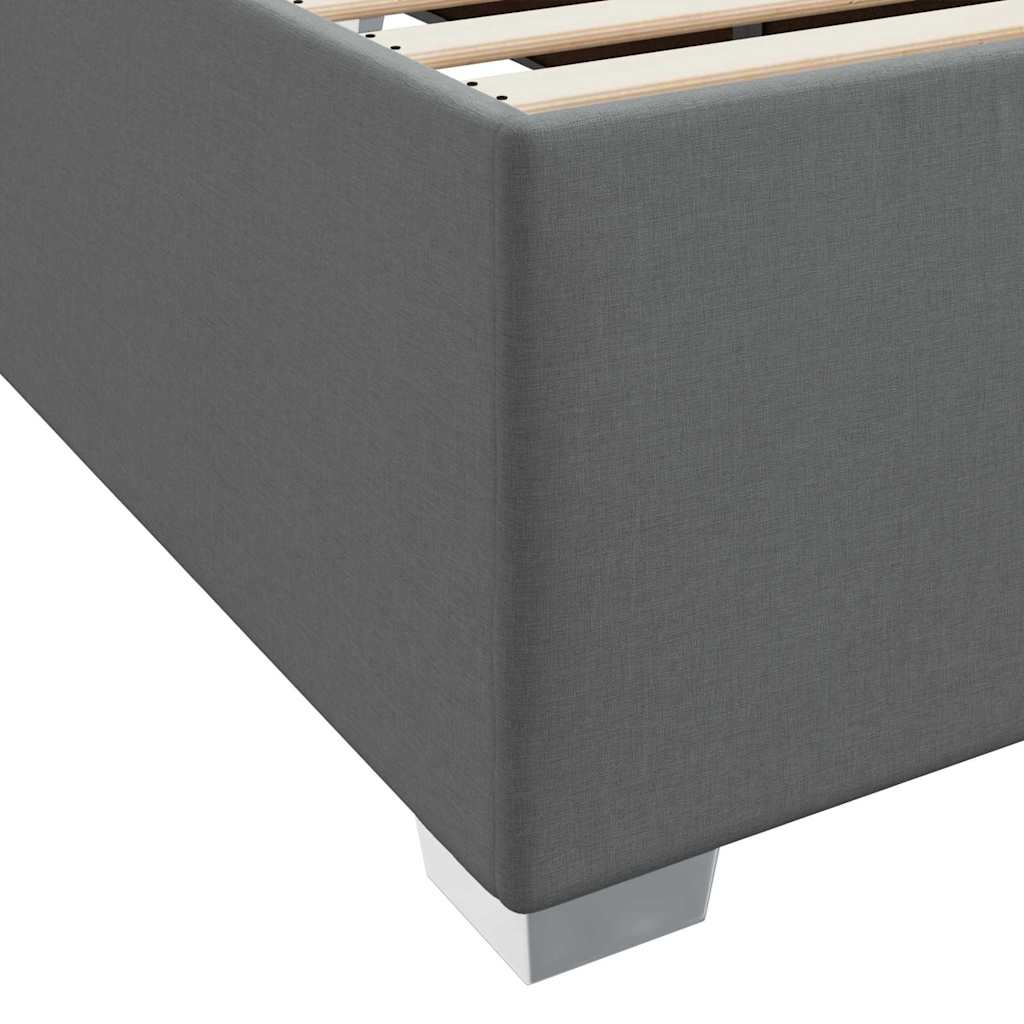 vidaXL Σκελετός Κρεβατιού Σκούρο γκρι 140 x 200 cm ύφασμα