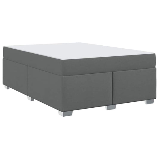 vidaXL Σκελετός Κρεβατιού Σκούρο γκρι 140 x 200 cm ύφασμα