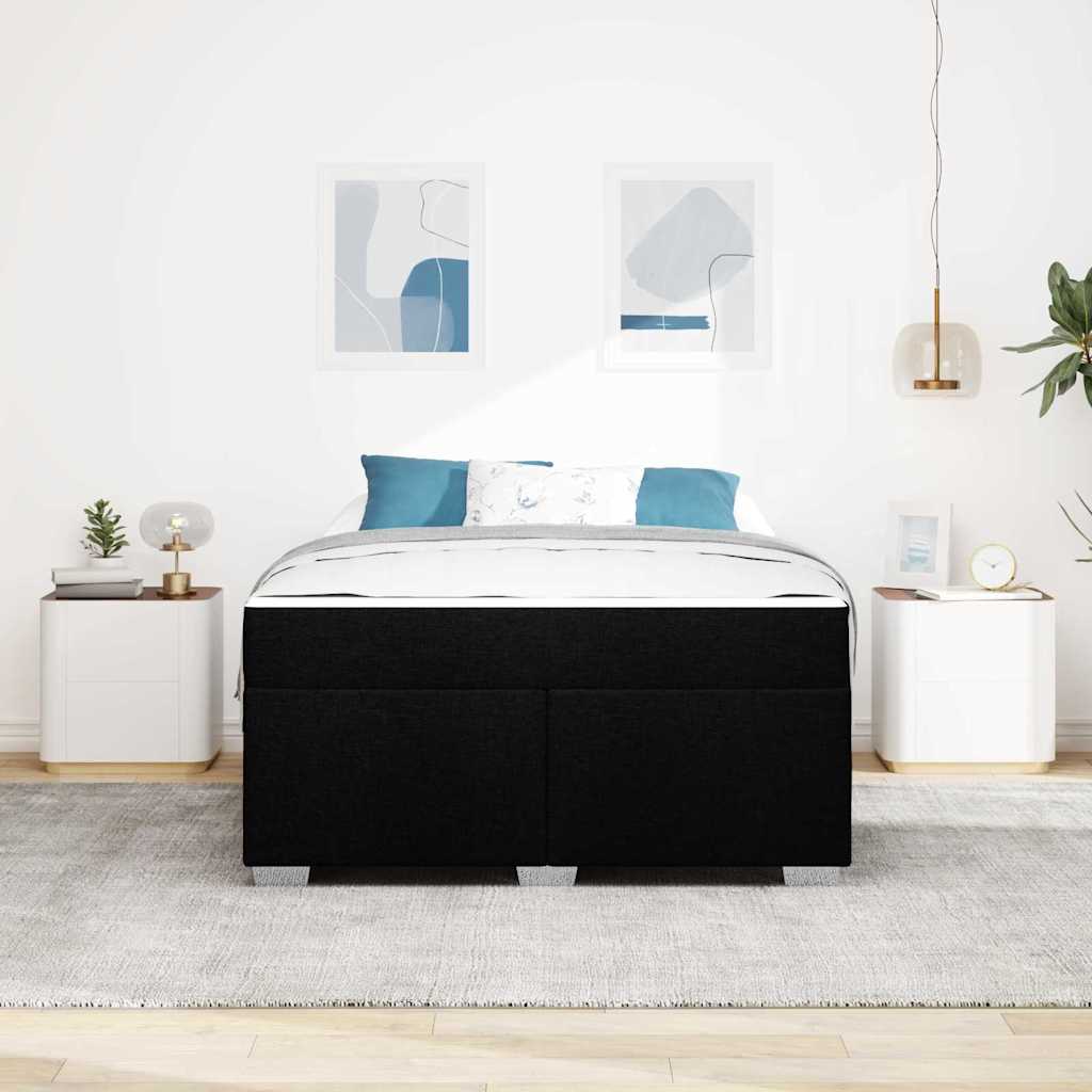 vidaXL Σκελετός Κρεβατιού Μαύρο 140 x 200 cm ύφασμα