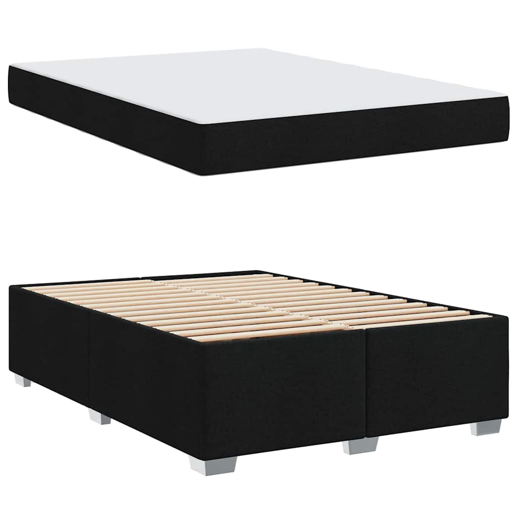 vidaXL Σκελετός Κρεβατιού Μαύρο 140 x 200 cm ύφασμα