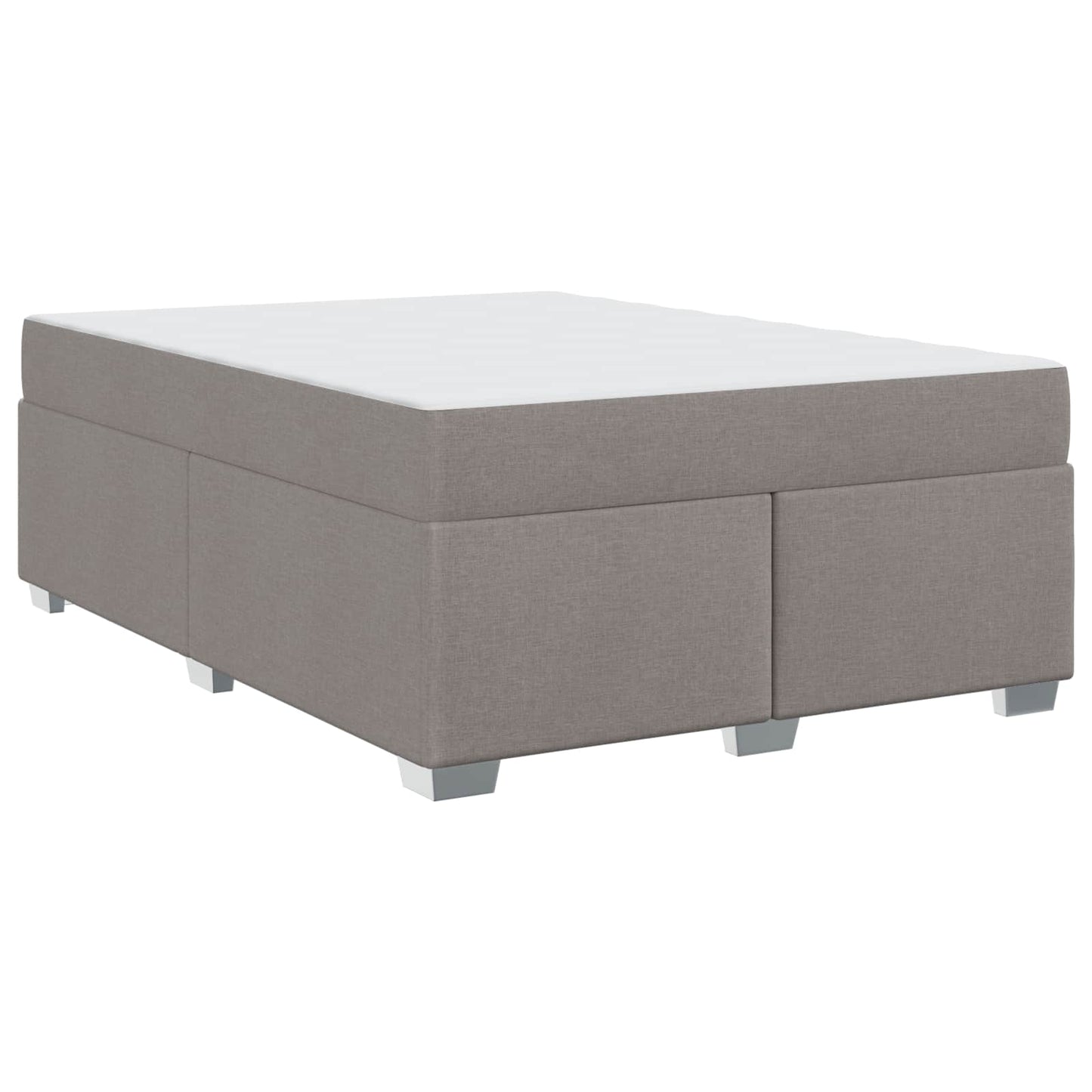 vidaXL Σκελετός Κρεβατιού με στρώμα Taupe 140 x 200 cm ύφασμα