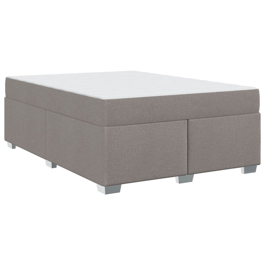 vidaXL Σκελετός Κρεβατιού με στρώμα Taupe 140 x 200 cm ύφασμα