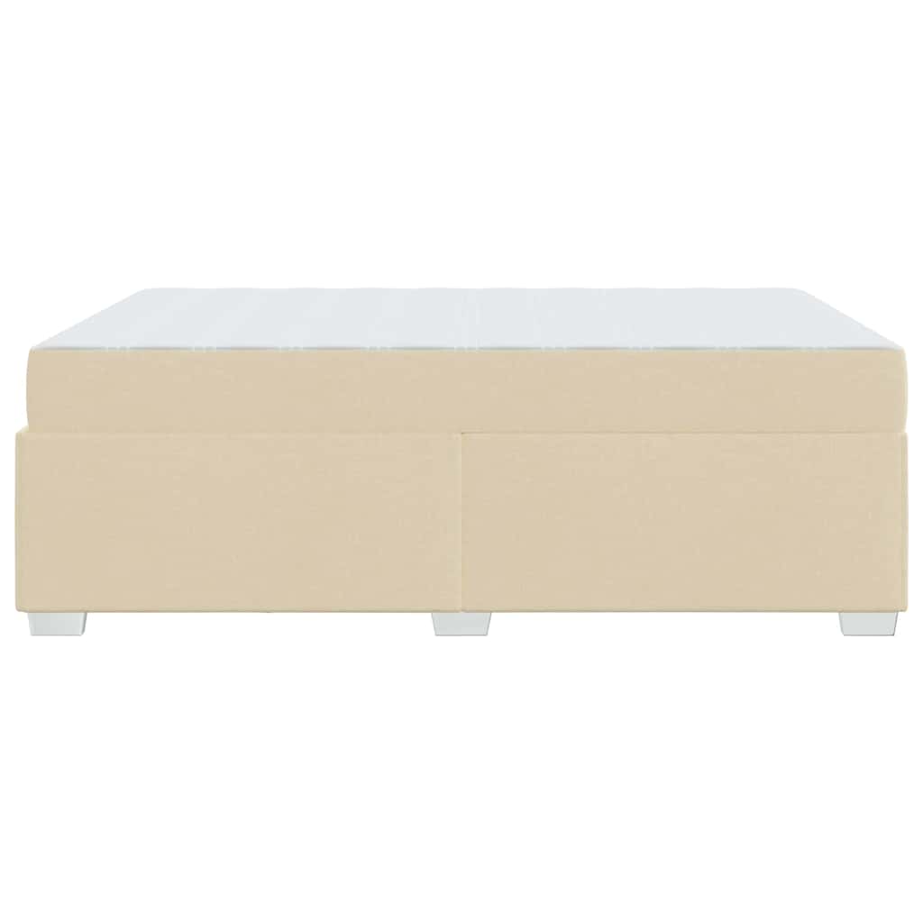 vidaXL Σκελετός Κρεβατιού με στρώμα Κρεμ 140 x 200 cm ύφασμα