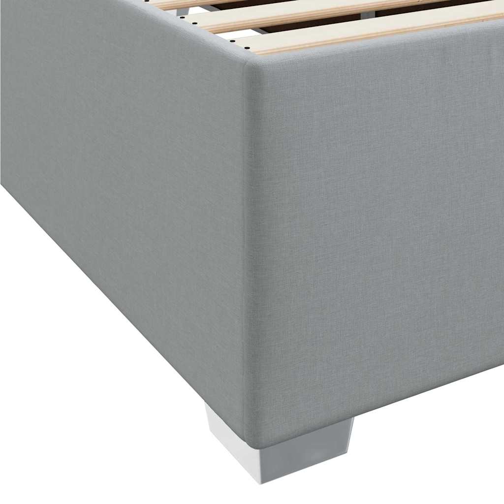 vidaXL Σκελετός Κρεβατιού Ανοιχτό γκρι 160 x 200 cm ύφασμα
