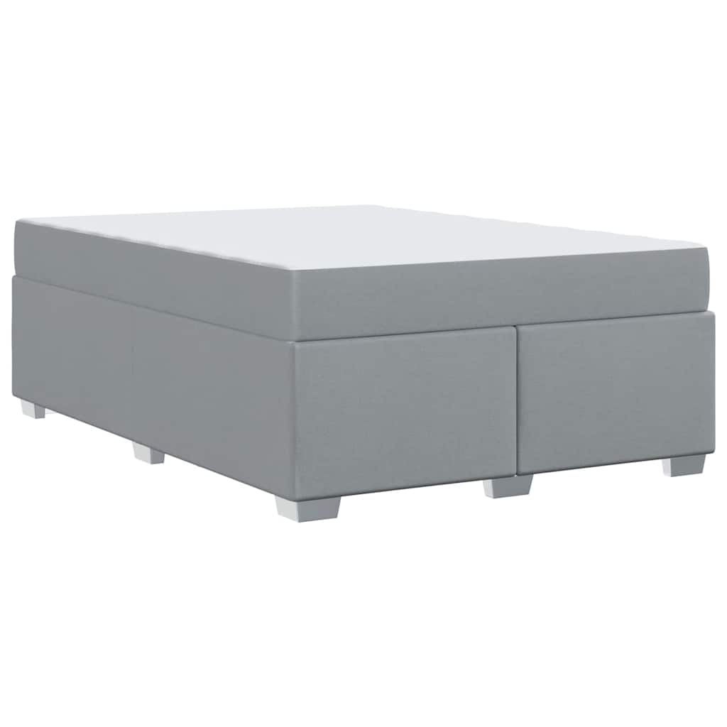 vidaXL Σκελετός Κρεβατιού Ανοιχτό γκρι 160 x 200 cm ύφασμα