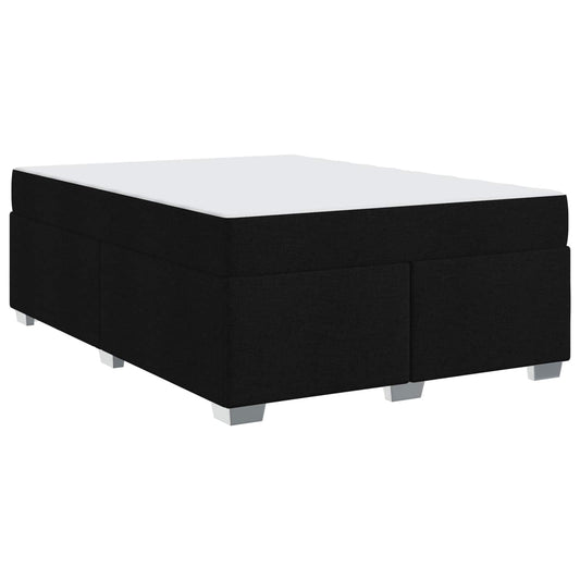vidaXL Σκελετός Κρεβατιού με στρώμα Μαύρο 160 x 200 cm ύφασμα