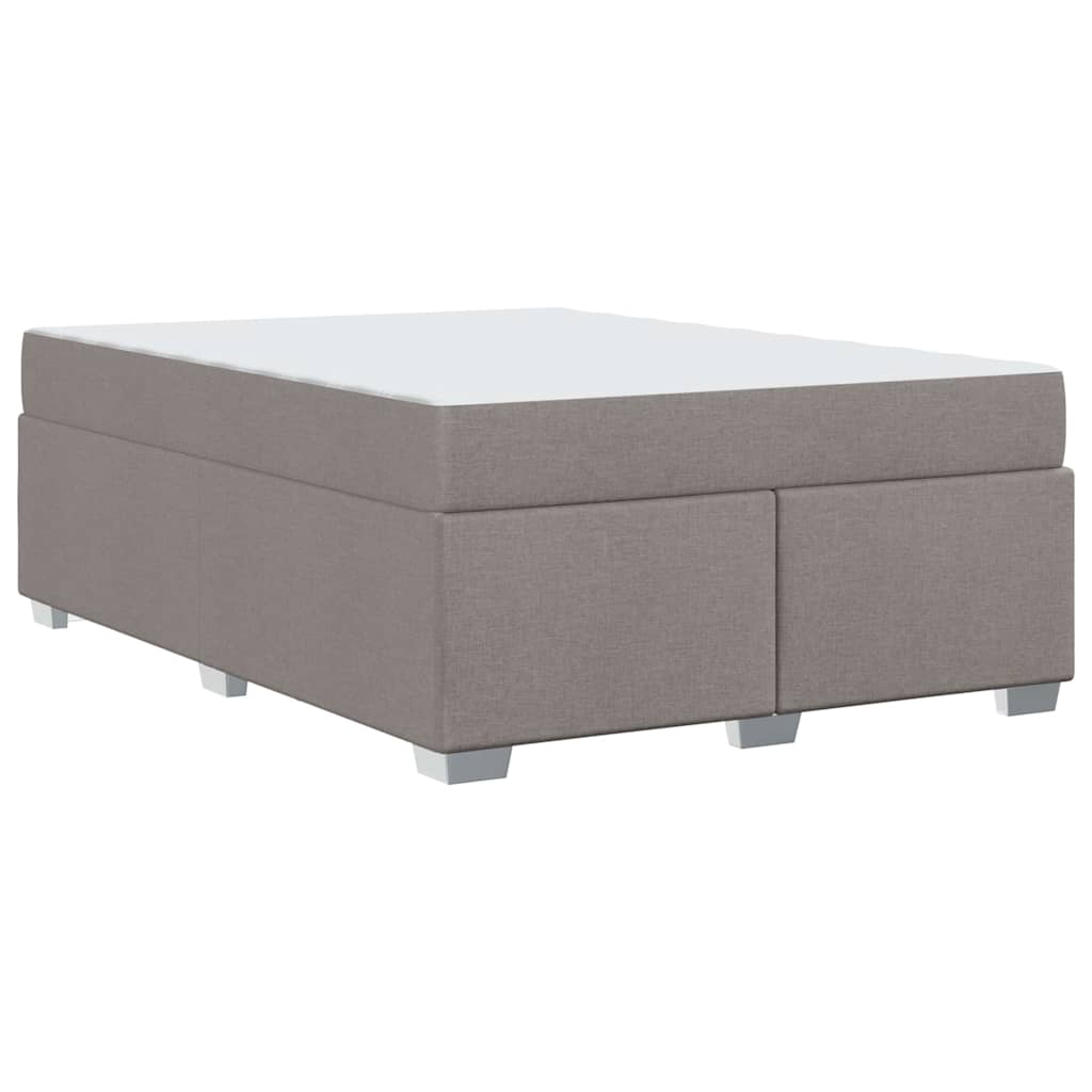 vidaXL Σκελετός Κρεβατιού με στρώμα Taupe 160 x 200 cm ύφασμα