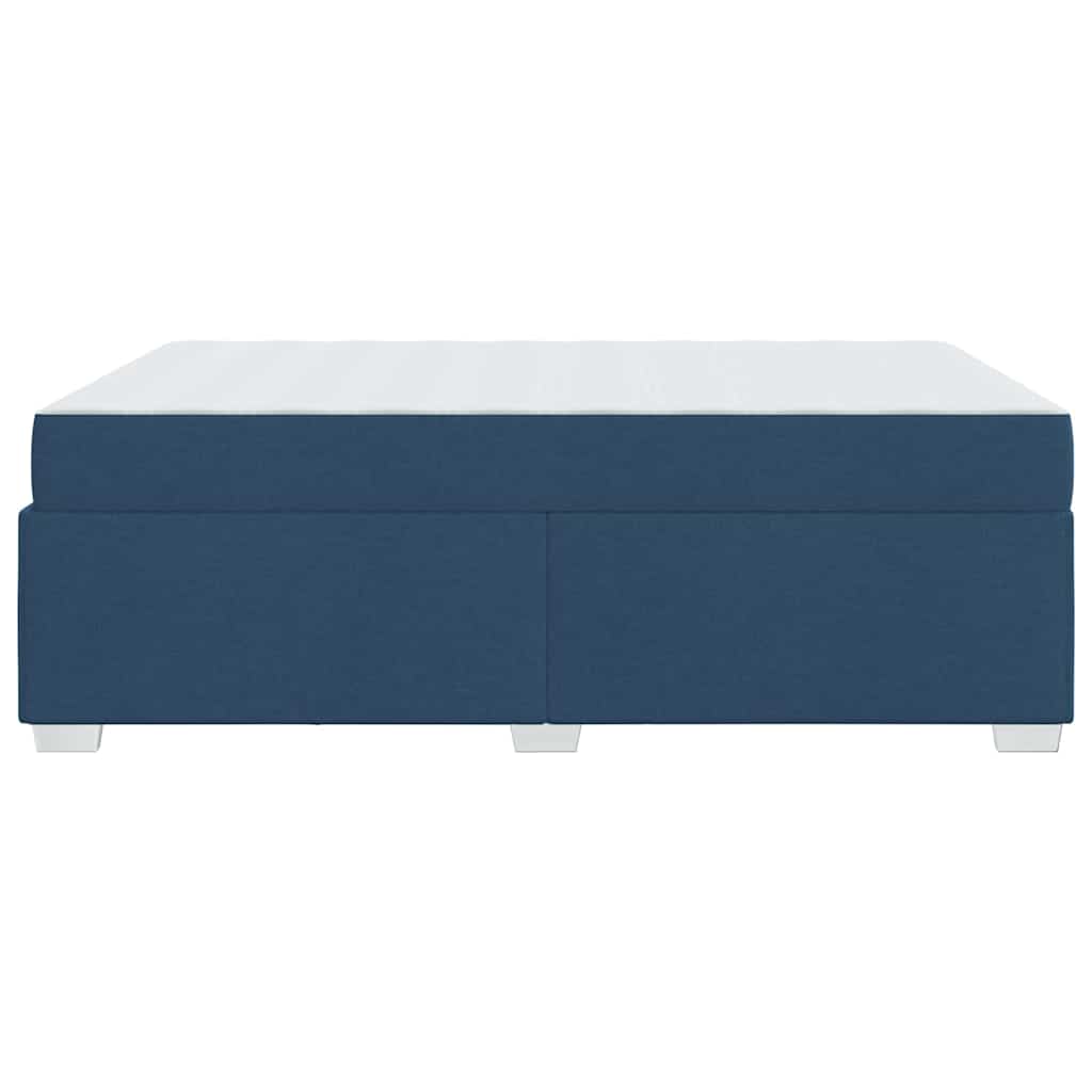 vidaXL Σκελετός Κρεβατιού με στρώμα Μπλε 160 x 200 cm ύφασμα