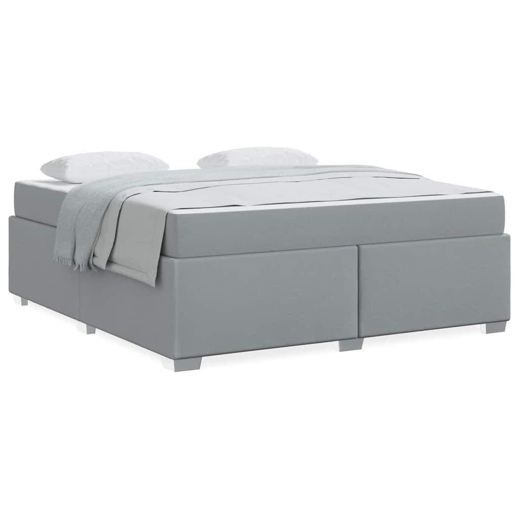 vidaXL Σκελετός Κρεβατιού Ανοιχτό γκρι 180 x 200 cm ύφασμα