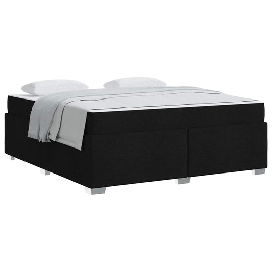 vidaXL Σκελετός Κρεβατιού με στρώμα Μαύρο 180 x 200 cm ύφασμα