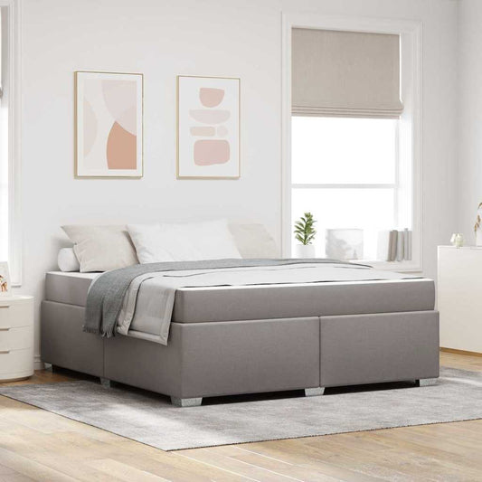 vidaXL Σκελετός Κρεβατιού με στρώμα Taupe 180 x 200 cm ύφασμα