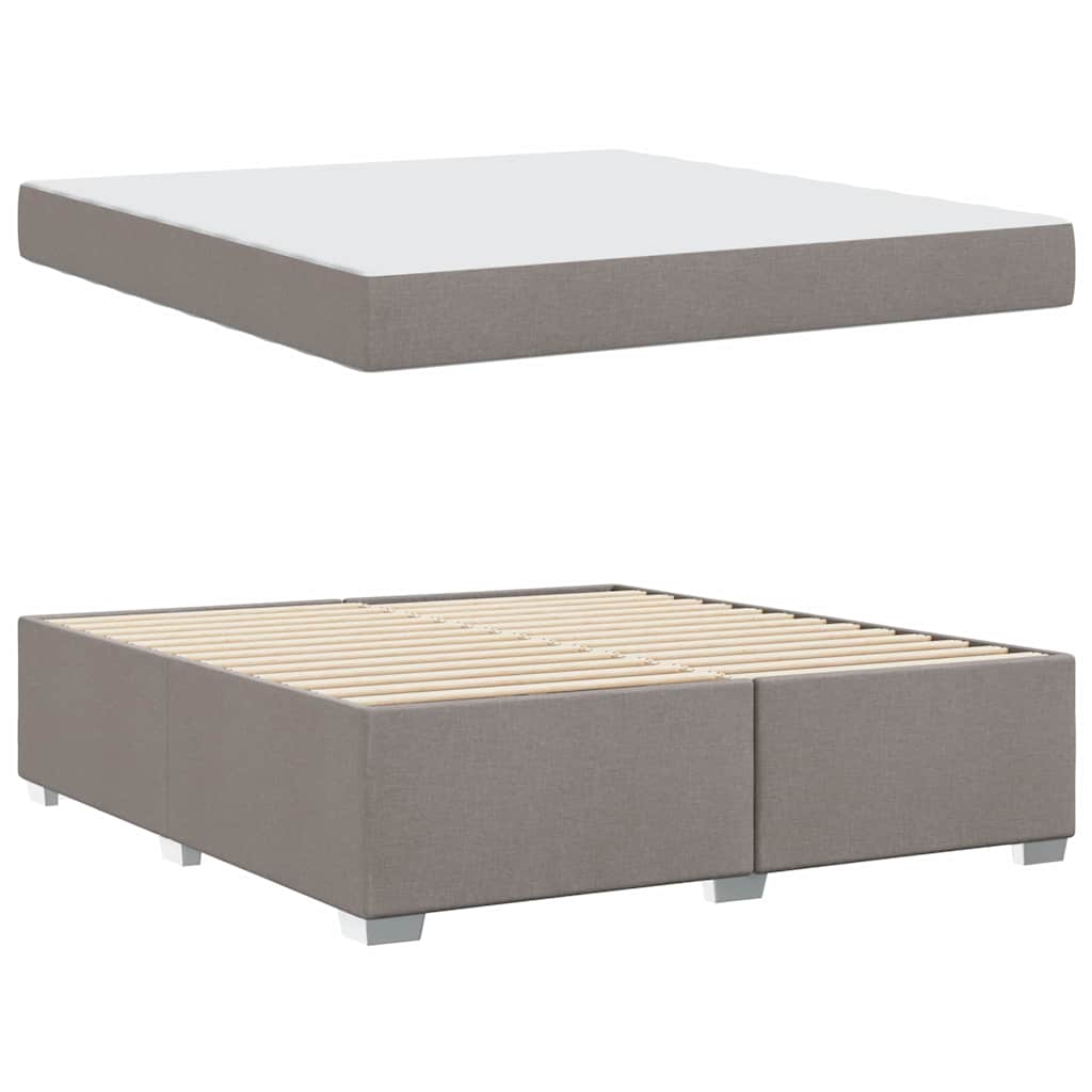 vidaXL Σκελετός Κρεβατιού με στρώμα Taupe 180 x 200 cm ύφασμα