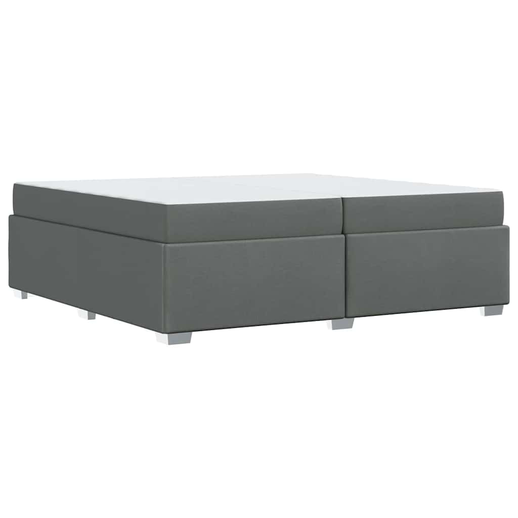 vidaXL Σκελετός Κρεβατιού Σκούρο γκρι 200 x 200 cm ύφασμα