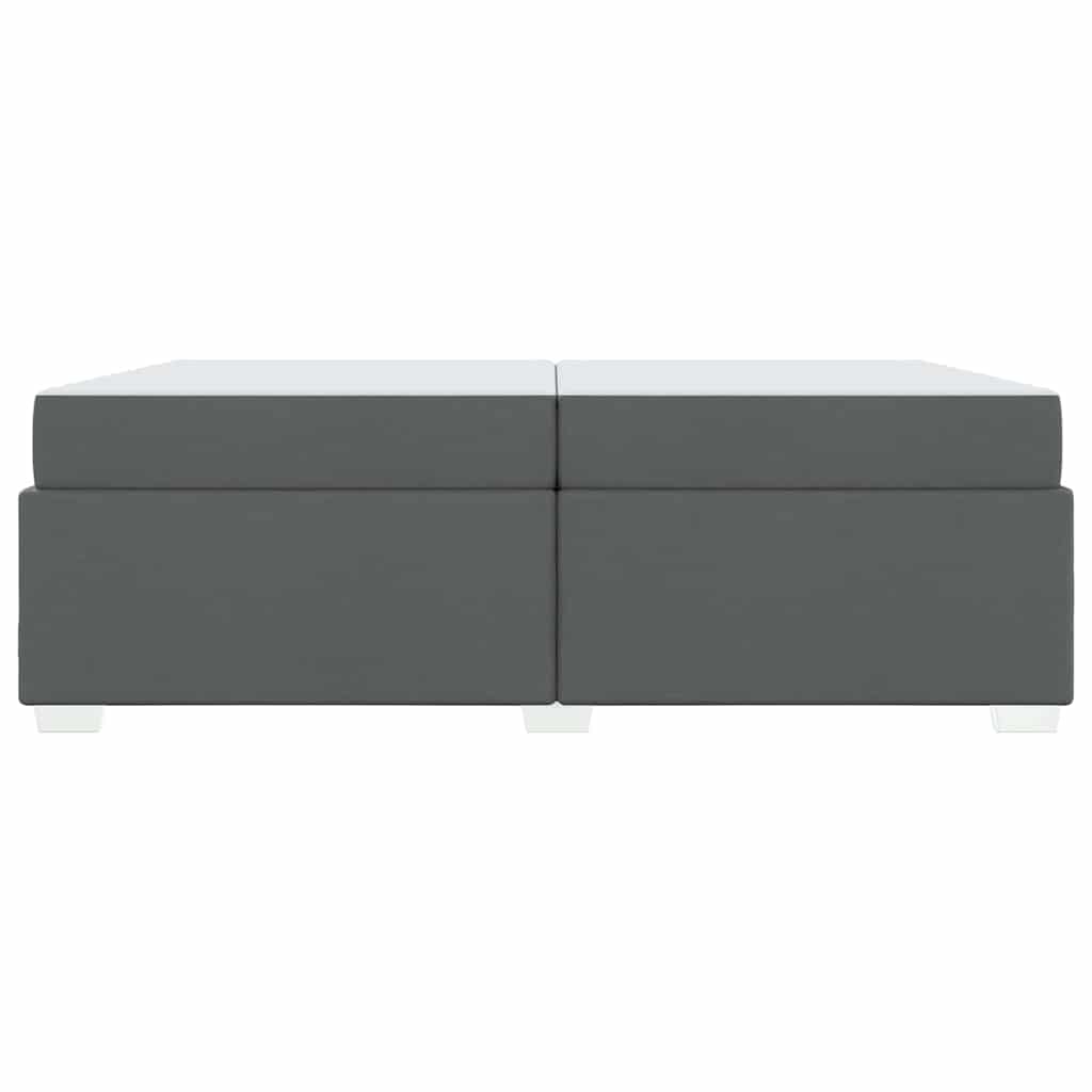 vidaXL Σκελετός Κρεβατιού Σκούρο γκρι 200 x 200 cm ύφασμα