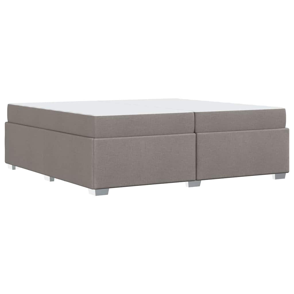 vidaXL Σκελετός Κρεβατιού με στρώμα Taupe 200 x 200 cm ύφασμα