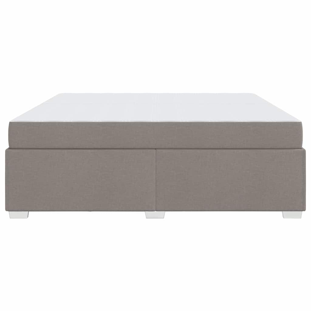 vidaXL Σκελετός Κρεβατιού με στρώμα Taupe 200 x 200 cm ύφασμα