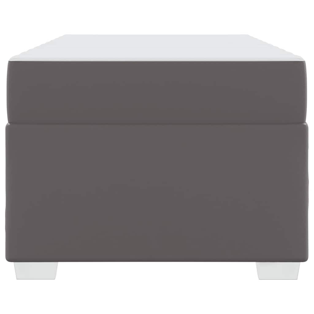 vidaXL Σκελετός Κρεβατιού με στρώμα Γκρι 90 x 190 cm ύφασμα