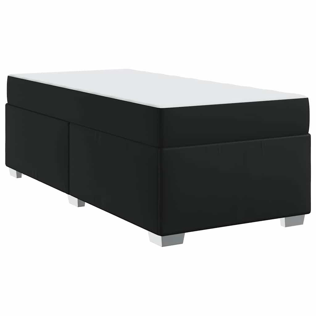 vidaXL Σκελετός Κρεβατιού Μαύρο 90 x 200 cm Τεχνητό δέρμα