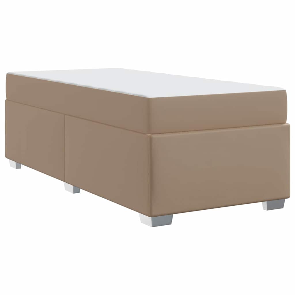 vidaXL Σκελετός Κρεβατιού Καπουτσίνο 90 x 200 cm Τεχνητό δέρμα