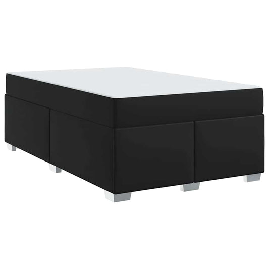 vidaXL Σκελετός Κρεβατιού Μαύρο 120 x 190 cm Τεχνητό δέρμα
