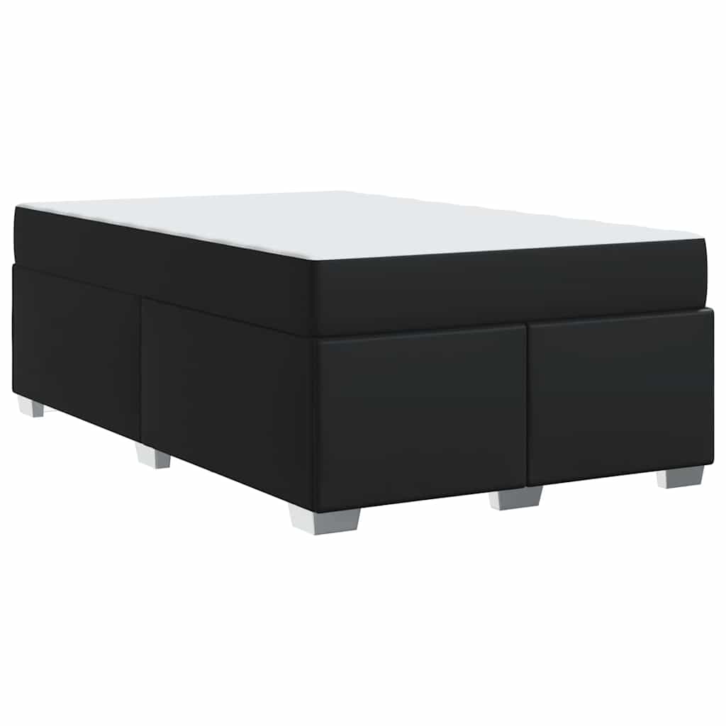 vidaXL Σκελετός Κρεβατιού Μαύρο 120 x 190 cm Τεχνητό δέρμα