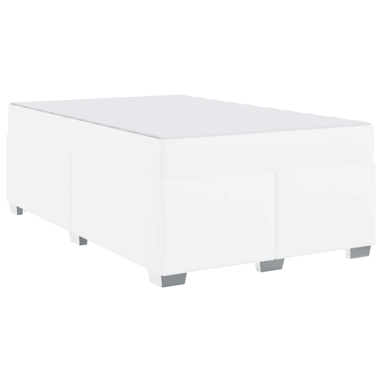 vidaXL Σκελετός Κρεβατιού με στρώμα Λευκό 120 x 190 cm ύφασμα