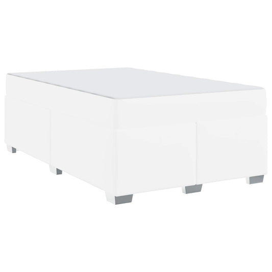vidaXL Σκελετός Κρεβατιού με στρώμα Λευκό 120 x 190 cm ύφασμα