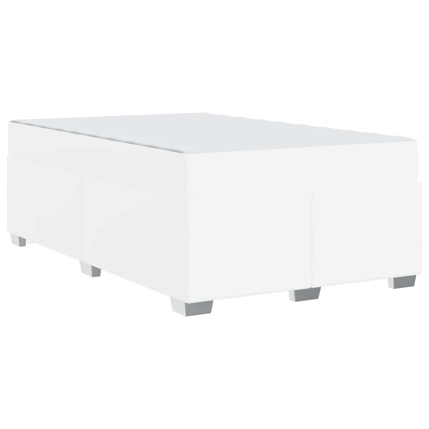 vidaXL Σκελετός Κρεβατιού με στρώμα Λευκό 120 x 190 cm ύφασμα