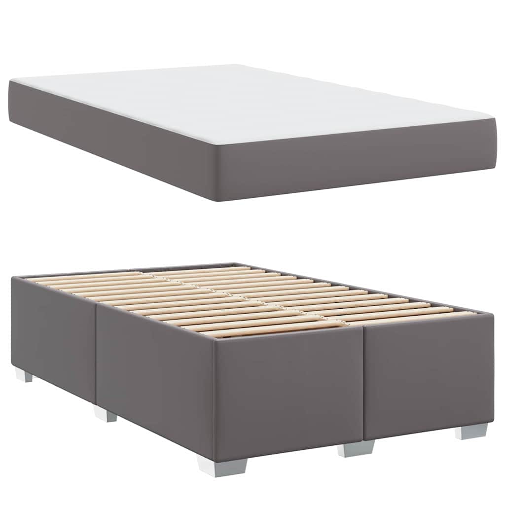 vidaXL Σκελετός Κρεβατιού με στρώμα Γκρι 120 x 190 cm ύφασμα