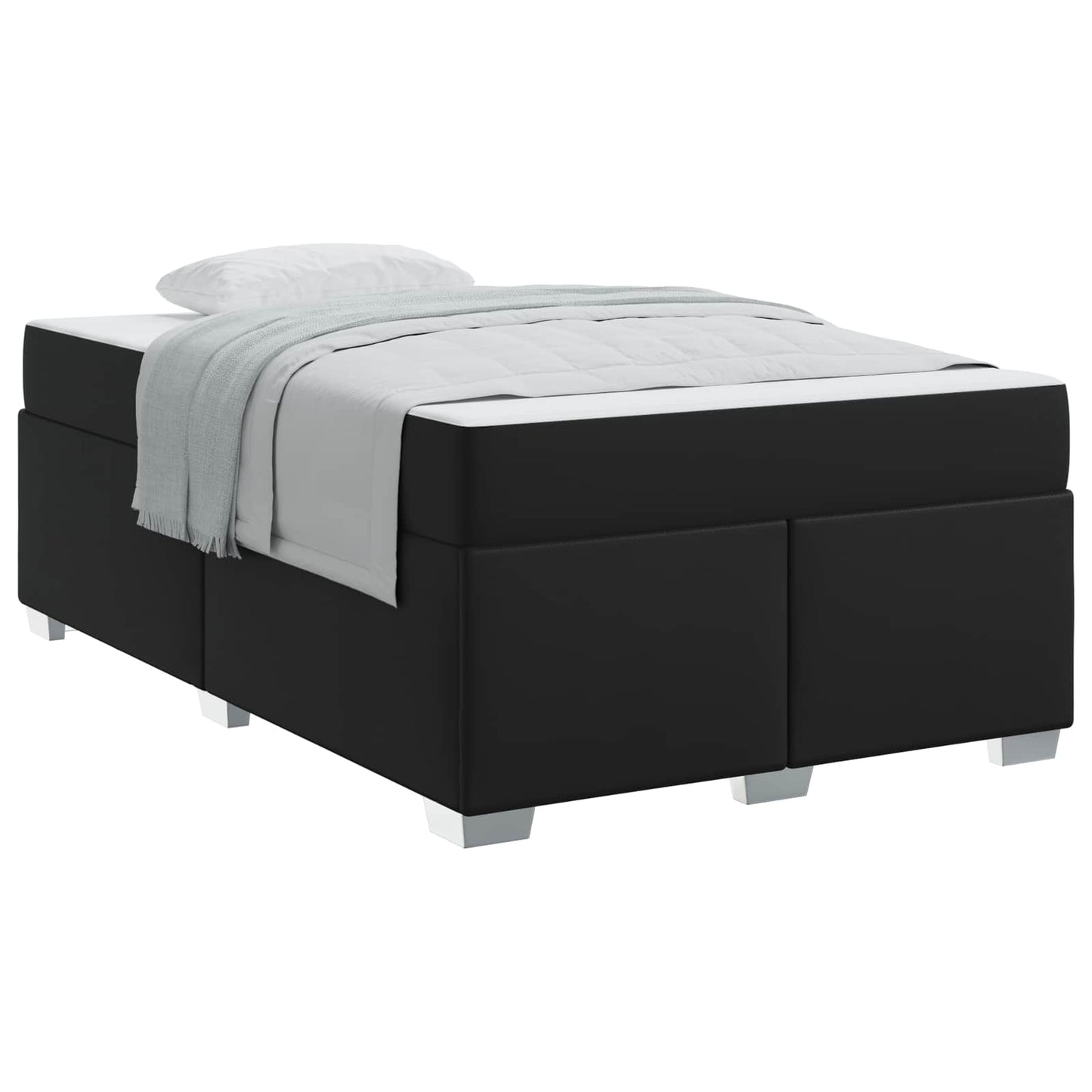 vidaXL Σκελετός Κρεβατιού με στρώμα Μαύρο 120 x 200 cm ύφασμα