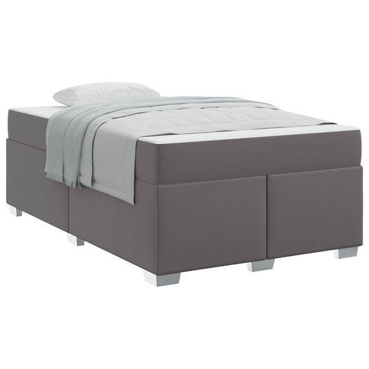 vidaXL Σκελετός Κρεβατιού με στρώμα Γκρι 120 x 200 cm ύφασμα