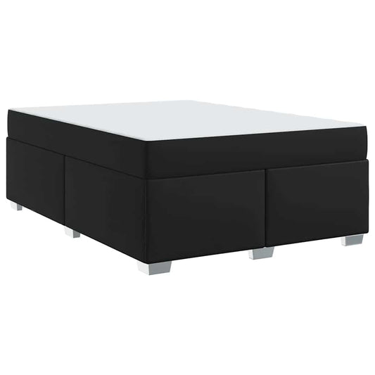 vidaXL Σκελετός Κρεβατιού Μαύρο 140 x 200 cm Τεχνητό δέρμα