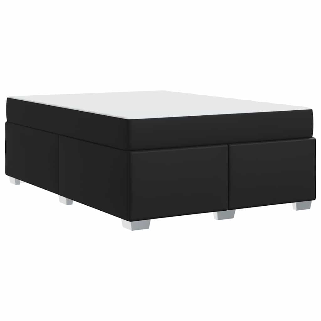 vidaXL Σκελετός Κρεβατιού Μαύρο 160 x 200 cm Τεχνητό δέρμα