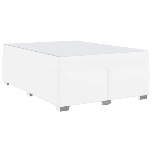 vidaXL Σκελετός Κρεβατιού Λευκό 160 x 200 cm Τεχνητό δέρμα