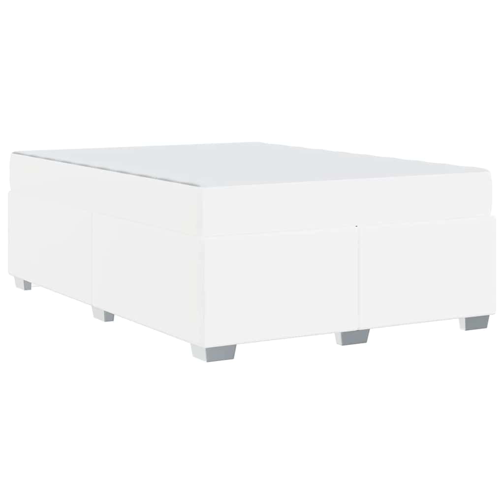 vidaXL Σκελετός Κρεβατιού Λευκό 160 x 200 cm Τεχνητό δέρμα