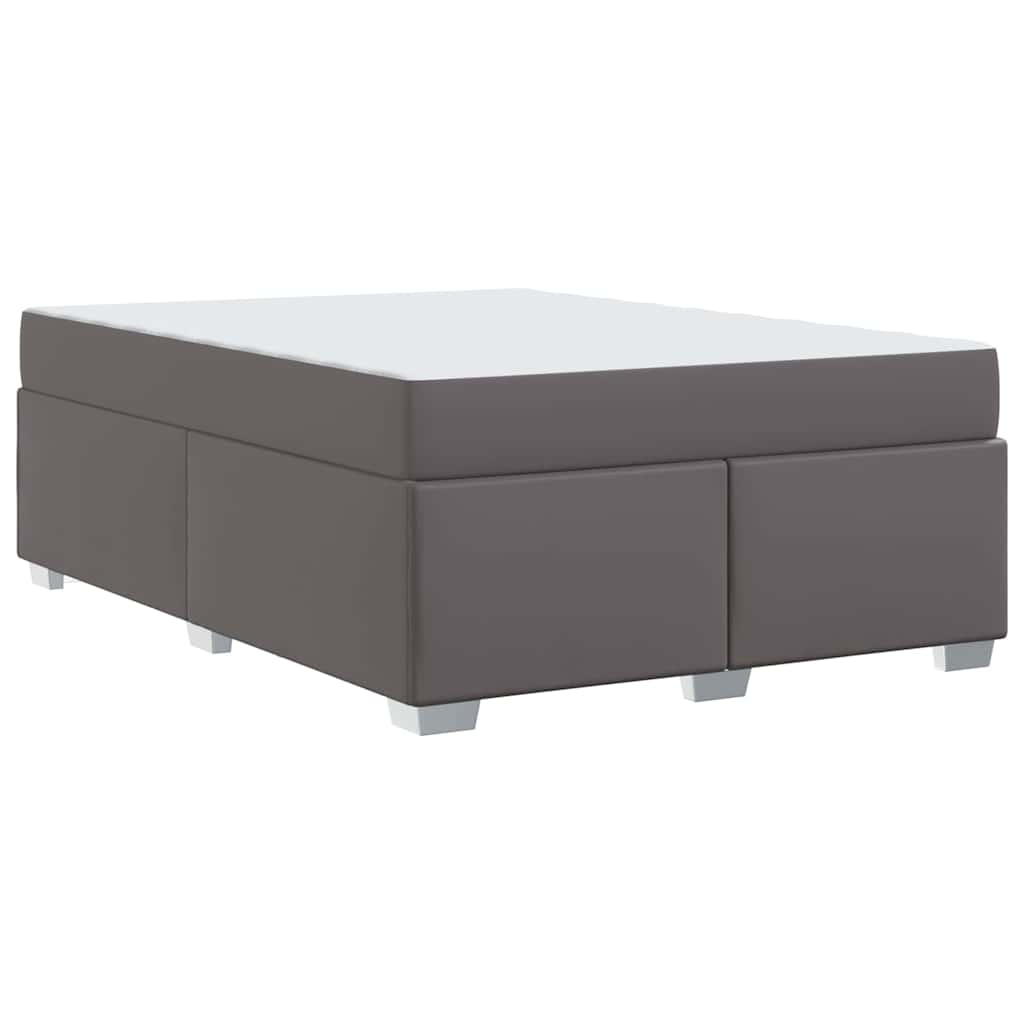vidaXL Σκελετός Κρεβατιού με στρώμα Γκρι 160 x 200 cm ύφασμα