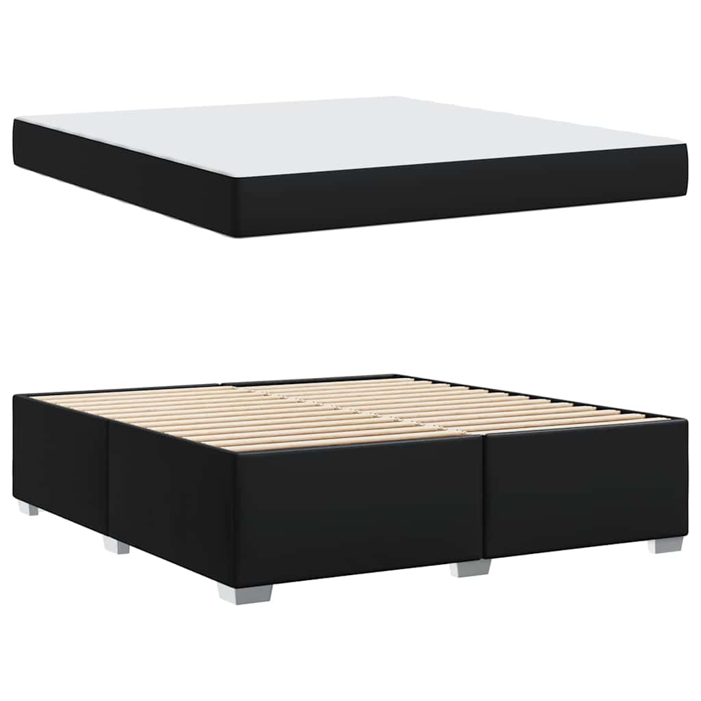 vidaXL Σκελετός Κρεβατιού με στρώμα Μαύρο 180 x 200 cm ύφασμα